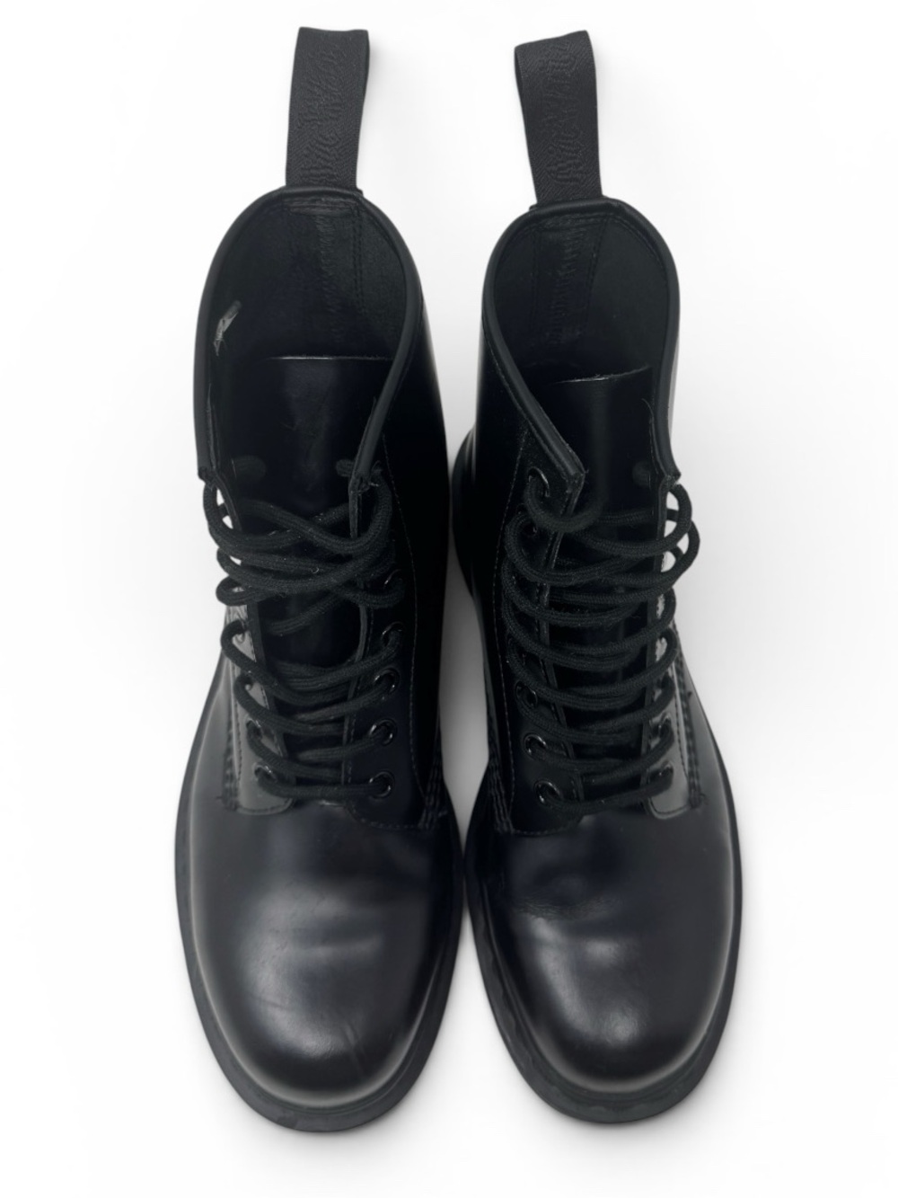 Dr. Martens Black Lace-Up Ankle Boots Monochrome Size 10